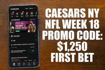 Caesars NY Promo Code: NFL Week 18 Is Here, Score $1,250 First Bet on Caesars