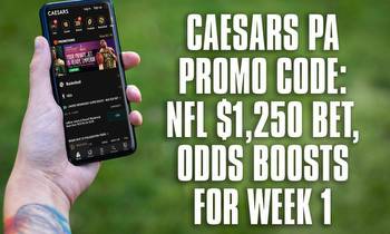 Caesars PA Promo Code: NFL $1,250 Bet, Odds Boosts for Week 1