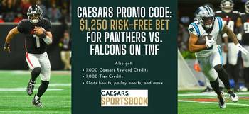 Caesars promo code NJBONUSFULL for TNF: Bet $1,250 risk-free on Falcons vs. Panthers