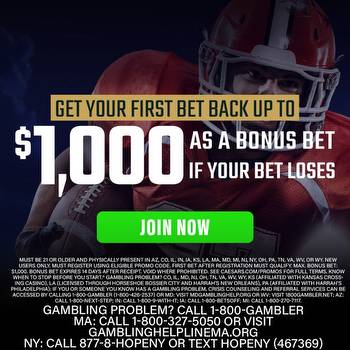 Caesars Sportsbook promo: Get up to a $1,000 second chance bet