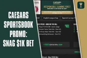 Caesars Sportsbook promo: Snag $1k bet for Chargers-Raiders TNF, NBA