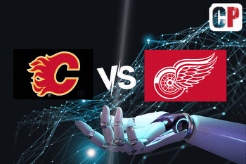 Calgary Flames at Detroit Red Wings AI NHL Prediction 102223