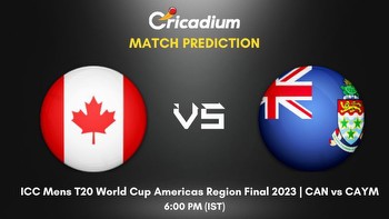 CAN vs CAYM Match Prediction Match 7 ICC Mens T20 World Cup Americas Region Final 2023