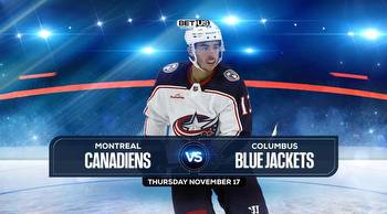Canadiens vs Blue Jackets Prediction, Stream, Odds, Nov. 17