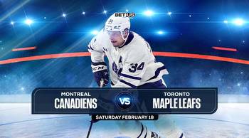 Canadiens vs Maple Leafs Prediction, Odds and Picks, Feb. 18