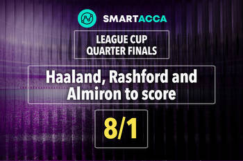 Carabao Cup Quarter Final Smart Acca 8/1 tip: Erling Haaland, Marcus Rashford and Miguel Almiron to score