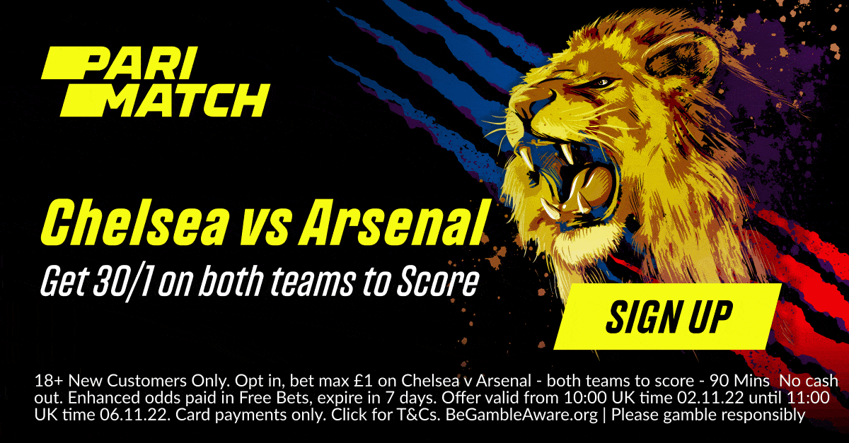 Chelsea vs Arsenal Odds: Back Both Teams To Score At 30/1 With Parimatch