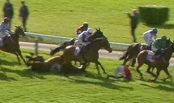Cheltenham: Ahoy Senor suffers huge fall hampering A Plus Tard during Gold Cup race