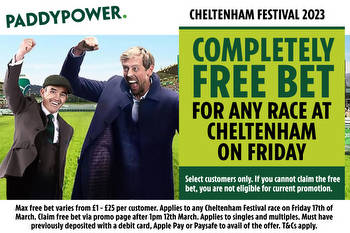 Cheltenham Festival: Get a completely free on any race on Friday with Paddy Power