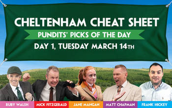 Cheltenham Tips: Paddy Power's Tuesday Cheat Sheet for day one
