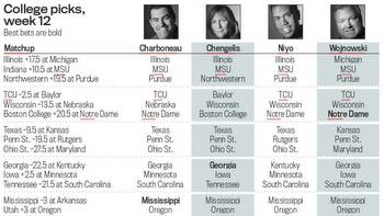 College football picks, Week 12