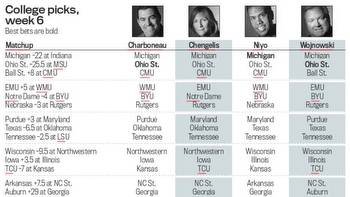 College football picks, Week 6