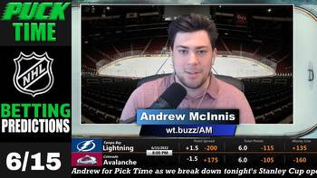 Colorado Avalanche vs Tampa Bay Lightning Game 1 Prediction and Betting Odds June 15