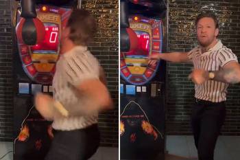 Conor McGregor embarrassingly scores ONE on punch machine and is left raging.. but fans have a theory why