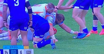 Could Edinburgh’s Pierre Schoeman have seen yellow for untying an opponent’s laces?
