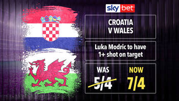 Croatia v Wales boost: Get Luka Modric to have a shot on target now at 7/4 with Sky Bet