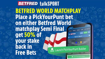 Darts World Matchplay Free Bets if first PickYourPunt loses on Betfred