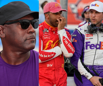 Denny Hamlin Rests All Hope on Bubba Wallace’s Shoulder to Avoid Petty Michael Jordan’s Wrath