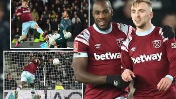 Derby 0 West Ham 2: Bowen and Antonio strike to set up FA Cup fifth round clash at Man Utd for Moyes' boys