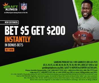 DraftKings promo code: Bet $5, get $200 in bonus bets