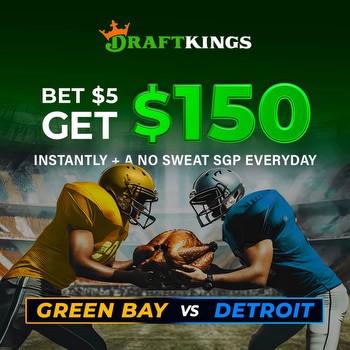 DraftKings Thanksgiving special: Bet Lions-Packers, get $150