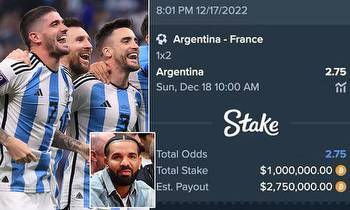 Drake loses ANOTHER big-money bet after placing $1MILLION on Argentina to beat France