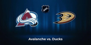Ducks vs. Avalanche: Odds, total, moneyline