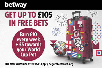 Earn £10 every week + £5 towards your World Cup Pot with Betway