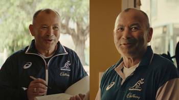 Eddie Jones stars in two HILARIOUS Rugby World Cup adverts