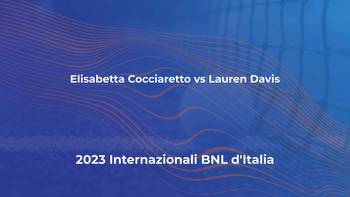 Elisabetta Cocciaretto vs Lauren Davis live stream & predictions at Internazionali BNL d'Italia 2023