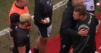Ellis Genge involved in sideline incident prior to Newcastle match