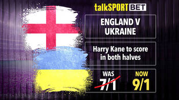England v Ukraine boost: Get Harry Kane to score in both halves now at 9/1 with talkSPORT BET