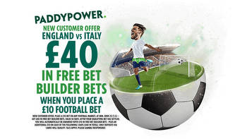 England vs Italy: Back our 22/1 Bet Builder tip, plus get £40 in free bets with Paddy Power