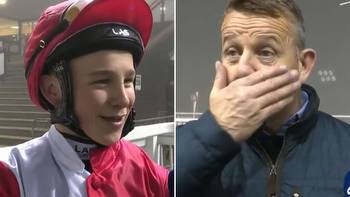 England's youngest jockey has dad on brink of tears after epic first win on 28-1 outsider