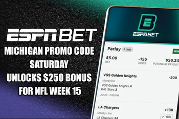 ESPN BET Michigan Promo Code SATURDAY Unlocks $250 Bonus for NFL Week 15