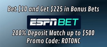 ESPN BET North Carolina Promo Code ROTONC: Bet $10, Get $225 in Bonus Bets for March 14