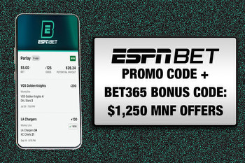 ESPN BET Promo Code + Bet365 Bonus Code: Grab $1,250 MNF Offers