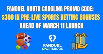 FanDuel NC pre-launch promo code gets you $300 in bonuses