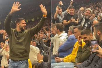 Fans go nuts after Serbian and Fulham star Aleksandar Mitrovic spotted at a Super Liga match
