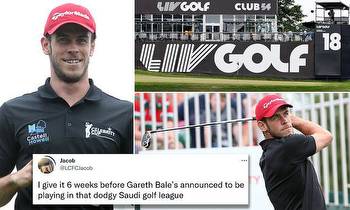 Fans on social media jokingly speculate that Gareth Bale will join rebel LIV tour