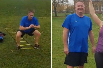Former darts world No1 looks unrecognisable as he shows off incredible body transformation after shedding nearly 7st