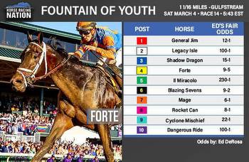 Fountain of Youth fair odds: Forte looks formidable