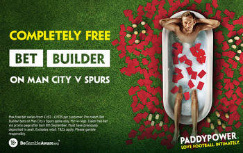 Free Bet Offer: Get a FREE Bet Builder for Man City v Tottenham