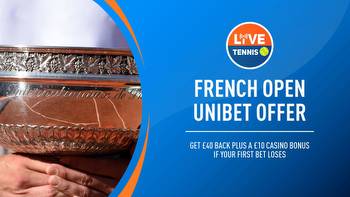 French Open Offer: Get up to £40 back with Unibet