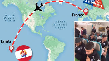 French side Belfort take 30-HOUR flight for crazy cup game 10,000 miles away in South Pacific paradise island Tahiti