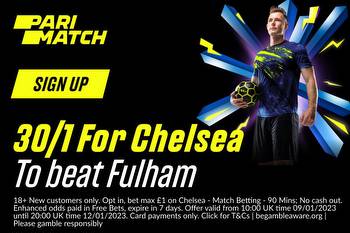 Fulham v Chelsea: Get 30/1 for Chelsea to win with Parimatch