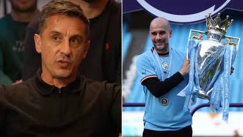 Gary Neville makes Man City vs Arsenal Premier League title race prediction