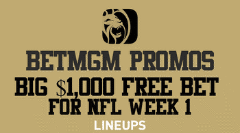 Get $1,000 Risk Free Bet For Bills Rams With BetMGM Bonus Code "LINEUPS"