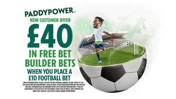 Get £40 in free Bet Builder bets when you stake £10 on football with Paddy Power