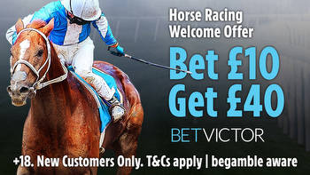 Get £40 sign-up bonus on horse racing when you stake £10 with BetVictor
